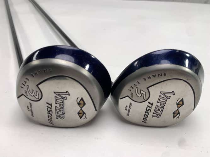 Snake Eyes Viper TiSteel 3 & 5 Fairway Wood Set 15* 18* Viper Regular Mens RH