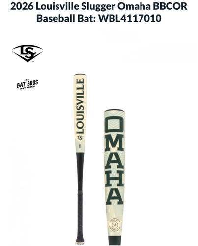 Louisville Slugger 2026 Omaha Alloy BBCOR Certified Bat (-3) 29 oz 32" (New)