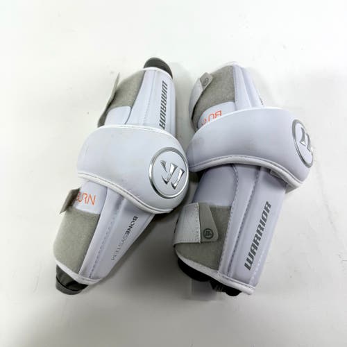 Used Once White Warrior Burn Lacrosse Arm Pads | Senior Medium - #E288