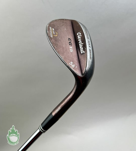 Used Right Handed Cleveland CG15 Zip Grooves Wedge 56* Wedge Steel Golf Club