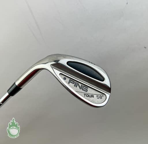 Used Left Handed Ping Black Dot Tour Wedge 58* Wedge Flex Steel Golf Club