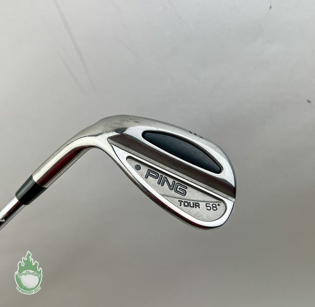 Used Left Handed Ping Black Dot Tour Wedge 58* Wedge Flex Steel Golf Club