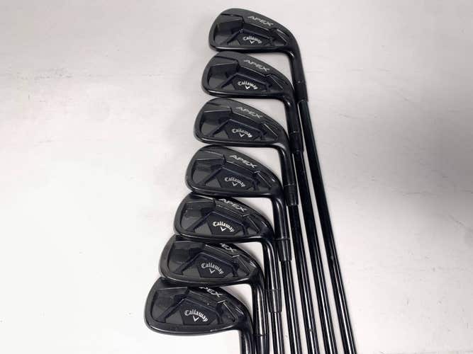 Callaway Apex 21 Black Iron Set 4-PW KBS $-Taper Lite 100 Stiff Mens RH