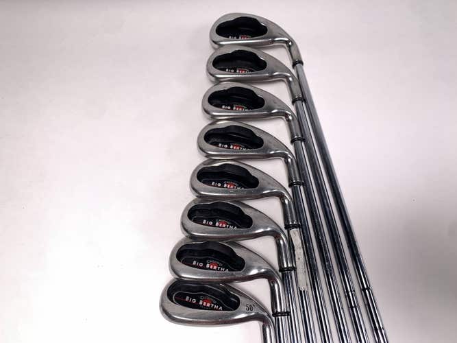 Callaway Big Bertha 2004 Iron Set 4-PW+GW Uniflex Steel Mens RH
