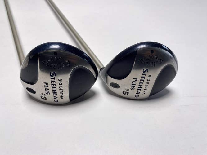 Callaway Steelhead Plus 3 & 5 Fairway Wood Set 15* 18* Steelhead Gems Ladies RH