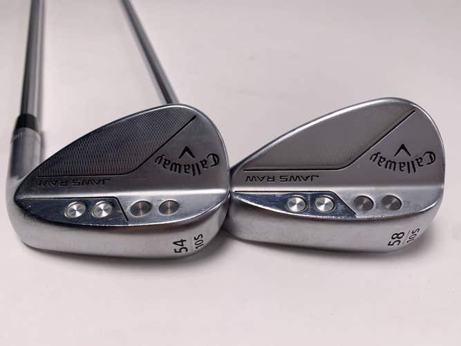 Callaway Jaws Raw Chrome Wedge Set 54* 10 | 58* 10 Project X LZ 6.0 Stiff 120 RH