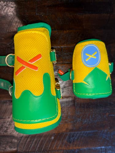 Yellow Senior Shin Guards (New)