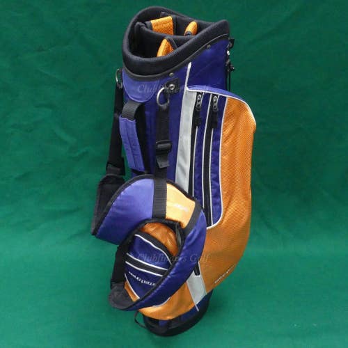 Golfmate Blue/Orange/Grey 6-Way Golf Stand Bag w/ Raincover