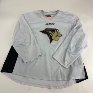 Used White CCM Lindenwood Practice Jersey | Senior XL | E563
