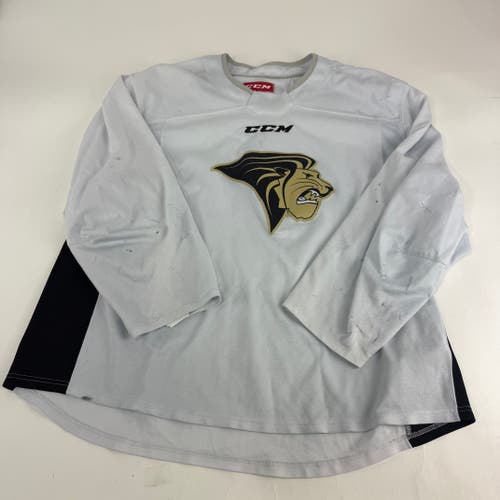 Used White CCM Lindenwood Practice Jersey | Senior XL | E563