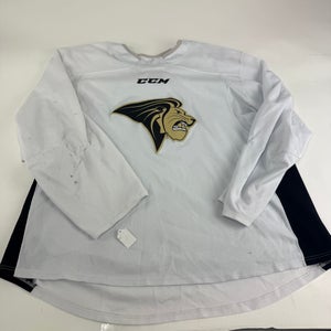 Used White CCM Lindenwood Practice Jersey | Senior XL | E523