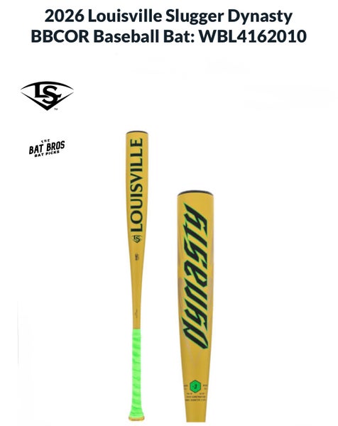 Louisville Slugger 2026 Dynasty Alloy BBCOR Certified Bat (-3) 30 oz 33" (New)
