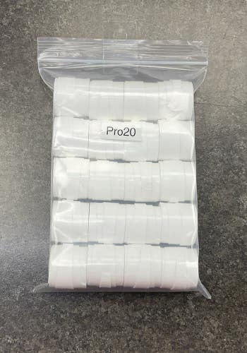 White Wilson Pro Overgrips - 20 Pack