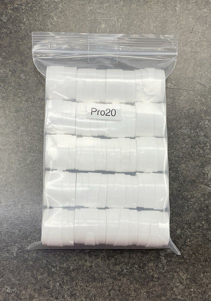 White Wilson Pro Overgrips - 20 Pack
