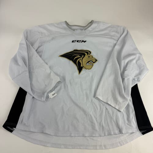 Used White CCM Lindenwood Practice Jersey | Senior XL | E527