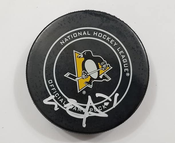 EVGENI MALKIN Autographed 2017-19 Pittsburgh Penguins Signed Hockey GAME PUCK