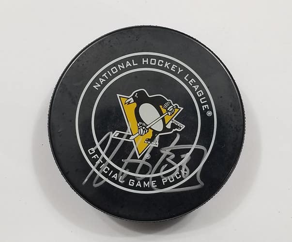 KRIS LETANG Autographed Pittsburgh Penguins Signed NHL Hockey GAME PUCK