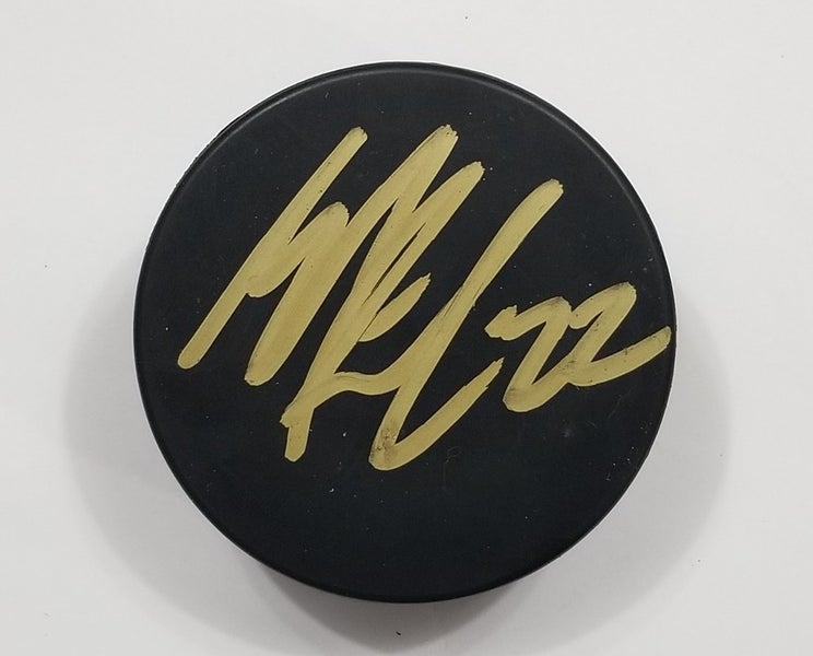SAMUEL POULIN Autographed Hockey Puck Penguins