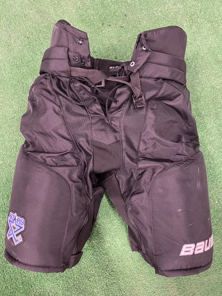Black Senior Medium Bauer Custom Pro Hockey Pants Pro Stock (Used)