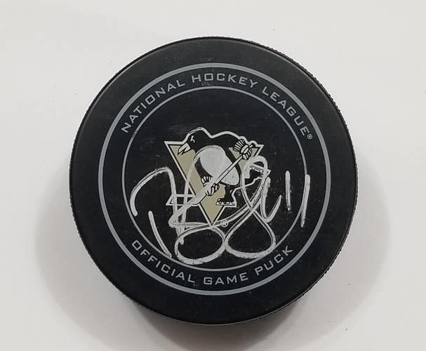 ROBERT BORTUZZO Autographed Pittsburgh Penguins Hockey NHL Game Puck