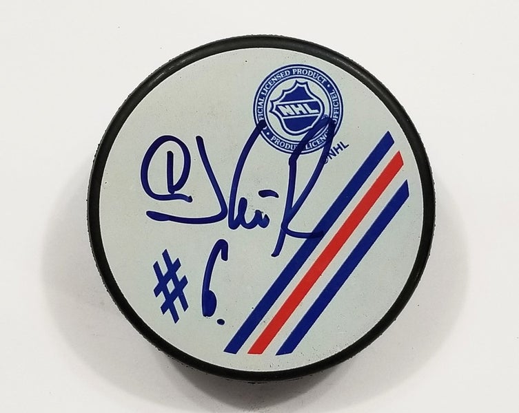 DARIUS KASPARAITIS Autographed New York Rangers Signed NHL Hockey Puck