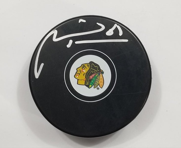MARIAN HOSSA Autographed Chicago Blackhawks Signed NHL Hockey Puck
