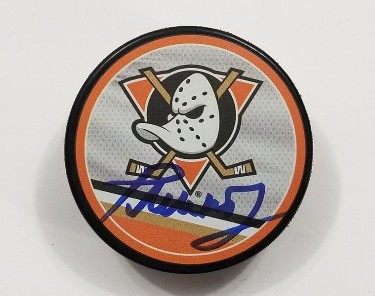 PAVEL MINTYUKOV Autographed Anaheim Ducks Signed NHL Hockey Puck