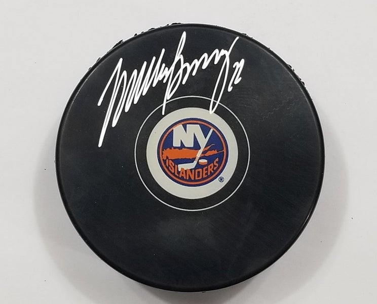 MIKE BOSSY Autographed New York Islanders Signed NHL Hockey Puck LEGEND HOF