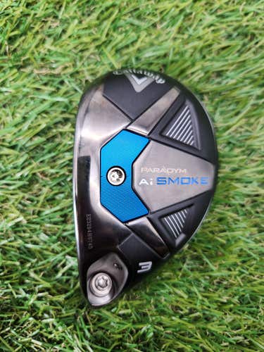 LEFTY 2024 CALLAWAY PARADYM AI SMOKE 3 HYBRID 18* CLUBHEAD ONLY VERYGOOD