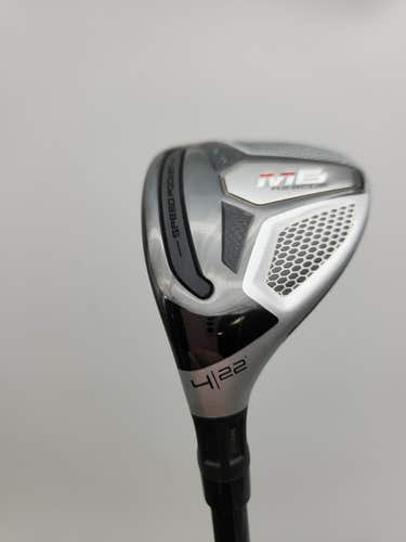 LEFTY 2019 TAYLORMADE M6 4 HYBRID 22* STIFF HZRDUS RDX SMOKE RED VERYGOOD