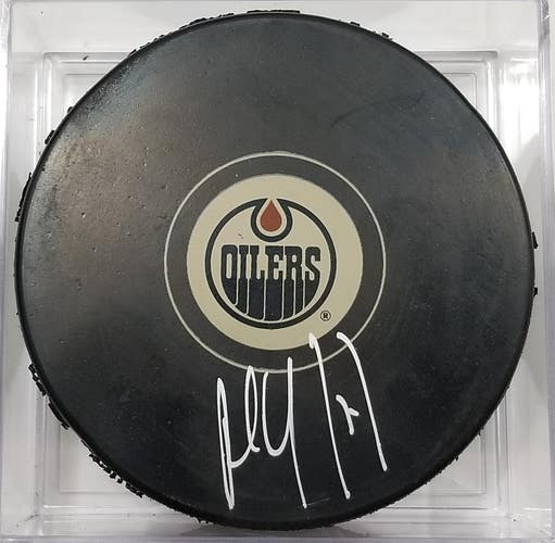 PAUL COFFEY Autographed Edmonton Oilers Signed NHL Hockey Puck HOF