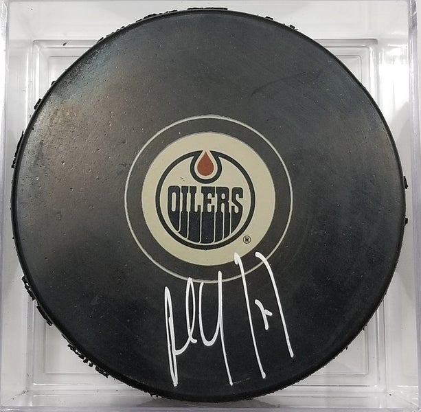 PAUL COFFEY Autographed Edmonton Oilers Signed NHL Hockey Puck HOF