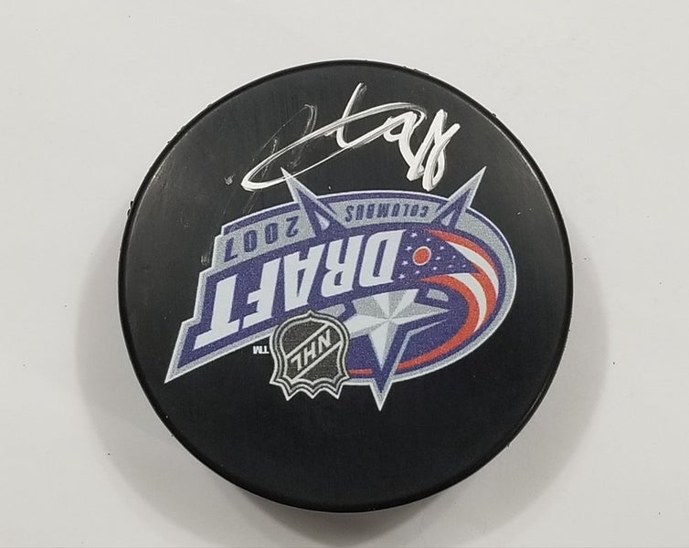 PATRICK KANE Autographed 2007 NHL DRAFT Signed Hockey Puck 1st Pick