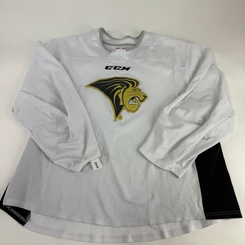 Used White CCM Lindenwood Practice Jersey | Senior XL | E534