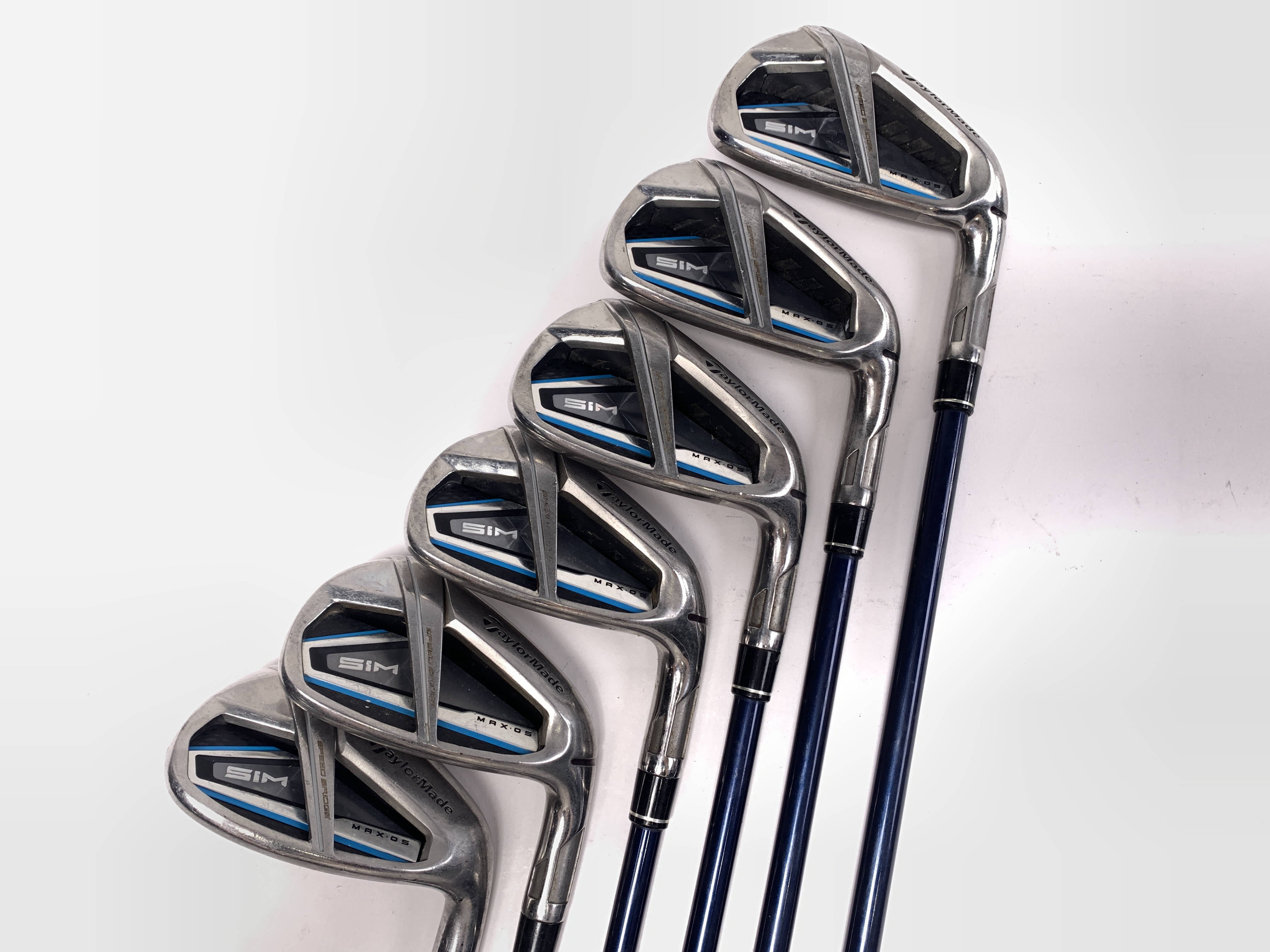 Taylormade SIM2 MAX Iron Set 5-PW+AW Fujikura Ventus Blue 6R