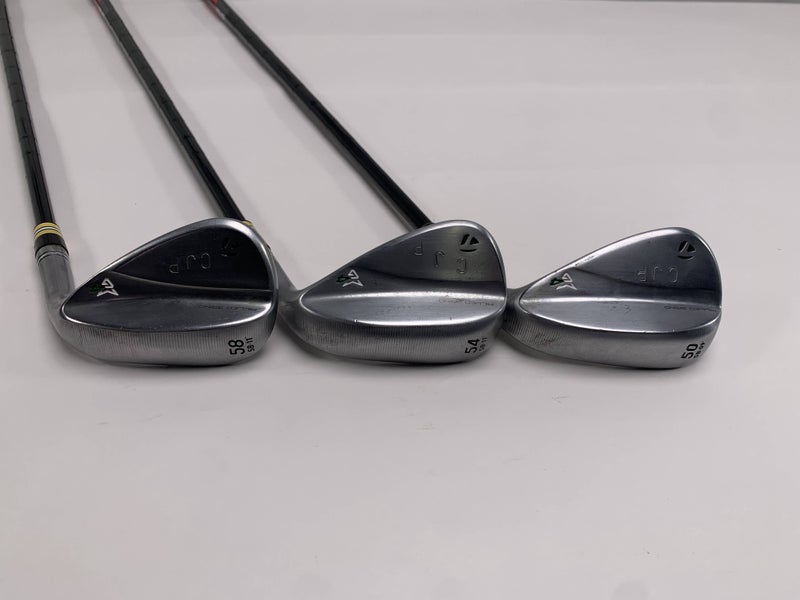 TaylorMade Milled Grind 4 Chrome Wedge Set 50* 9 | 54* 11 | 58* 11 KBS Tour RH