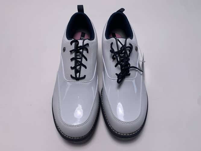 FootJoy DryJoys Premiere Series Golf Shoes White Pink Navy Womens SZ 7.5 (99044)