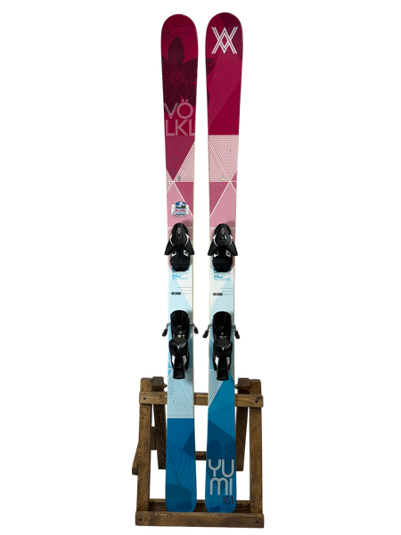 161cm Volkl Yumi Skis W/ Atomic Bindings