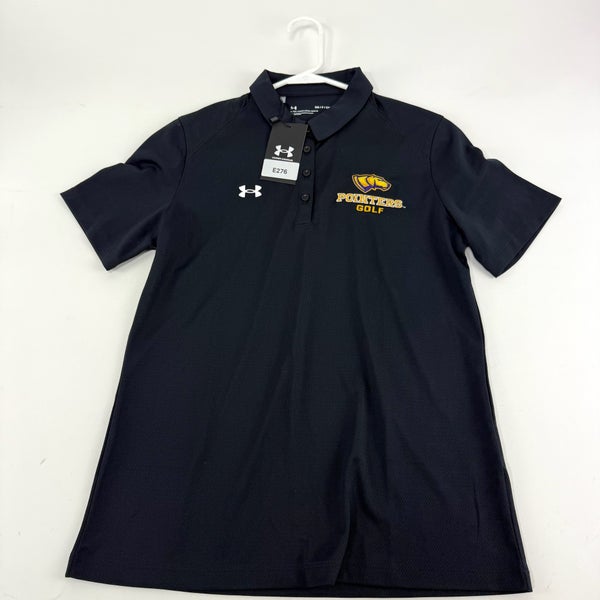 New Black Womens Under Armour UWSP Pointers Golf Polo | Womens S | E276
