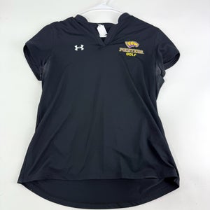 Used Black Under Armour Womens Mach Polo | UWSP Pointers | Womens L | E298