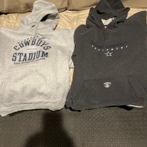 2 Cowboys Hoodies Dark Gray winter M  Hoodie and light gray RBK hoodie( Both lightly used)