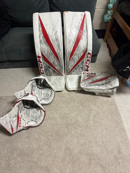 33" 2024 CCM Axis XF Goalie Leg Pads Pro Stock (Used)