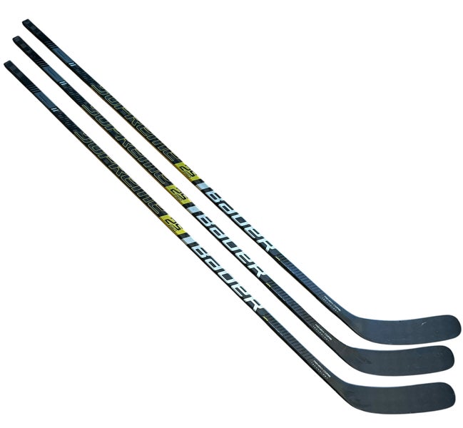 3 PACK Bauer Supreme 2S Pro LH Pro Stock Hockey Sticks 87 Flex Grip P88 Max Toe Toninato