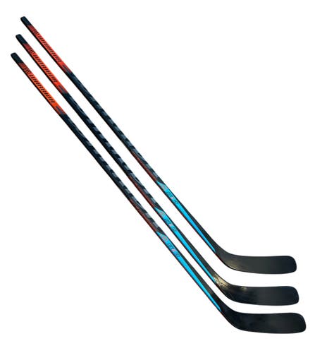 3 PACK Warrior Alpha DX LH Pro Stock Hockey Sticks 90 Flex Grip Mid Curve Bennett NHL