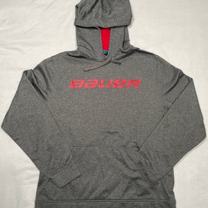 Like New Bauer Gray Tech Hoodie, Sr Small