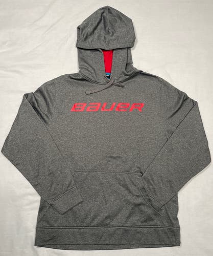 Used Bauer Gray Tech Hoodie, Sr Small