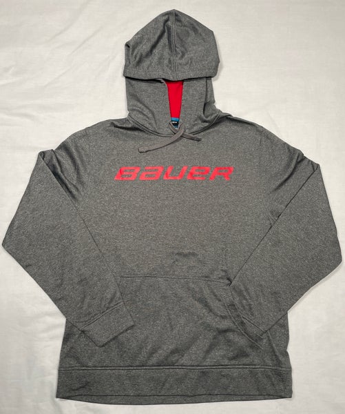 Used Bauer Gray Tech Hoodie, Sr Small