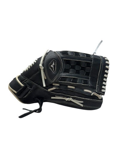 Used Mizuno GSH 1403 RH Throw Fastpitch Gloves Black And White 14" 11835-S000200282