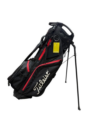 Used Titleist 5 HYBRID Mens Stand Bag Black And Red 11835-S000199493