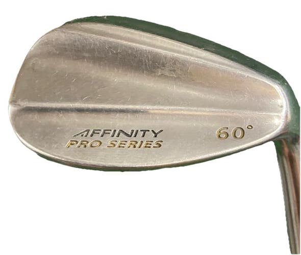 Affinity Power Spin Nickel Lob Wedge 60 RH Stiff Steel 35 Inches New Jumbo Grip